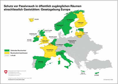 Rauchen in der europäischen Gastronomie