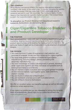 Job Offer Cigar Blender