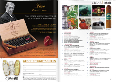 Zino Classic-Inserat im Cigar Magazin